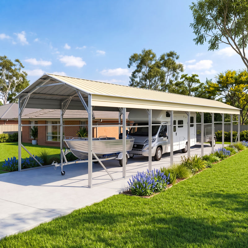 Carport 3.6 x 15.2m x 3.51m (Gable) Backyard Boat Portable Vehicle Shelter