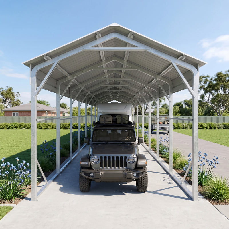 Carport 3.6 x 15.2m x 3.51m (Gable) Backyard Boat Portable Vehicle Shelter
