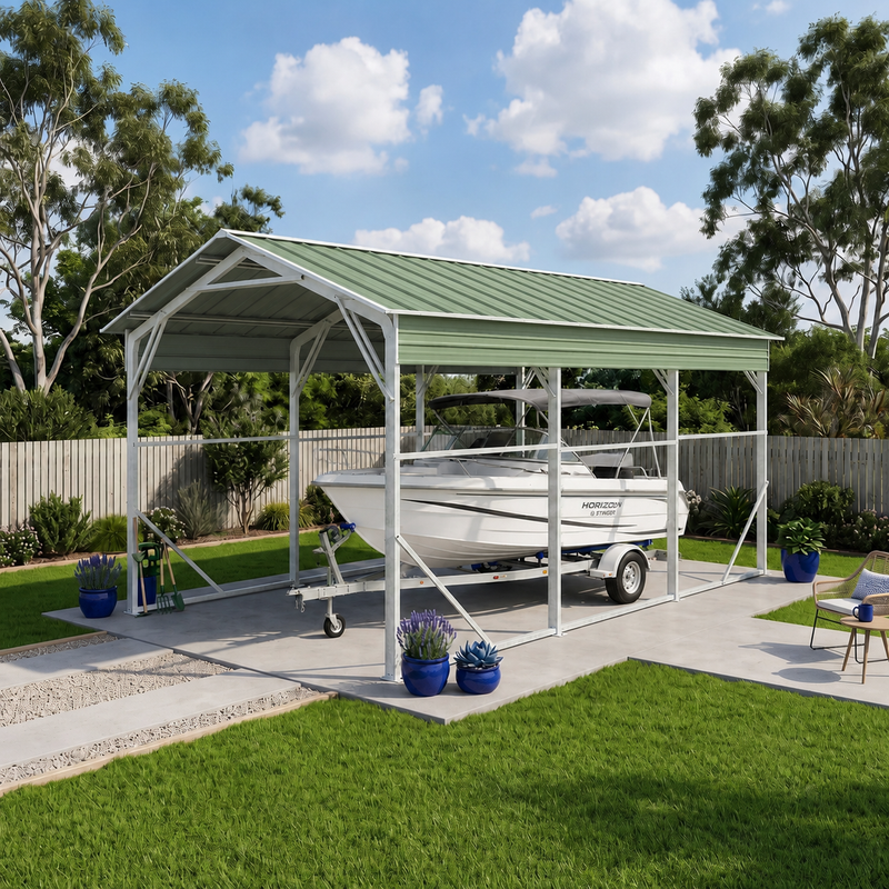 Carport 3.6 x 6.08m x 3.51m (Gable) Backyard Boat Portable Vehicle Shelter
