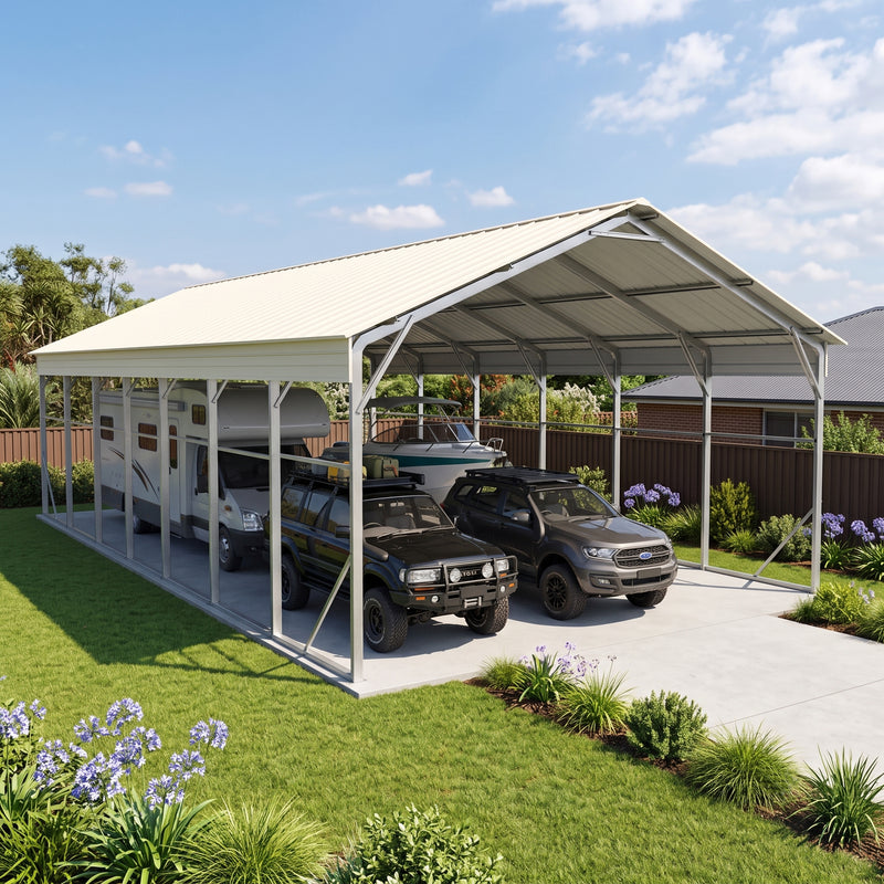 Carport 6.23 x 12.19 x 4.27 m Vehicle Shelter