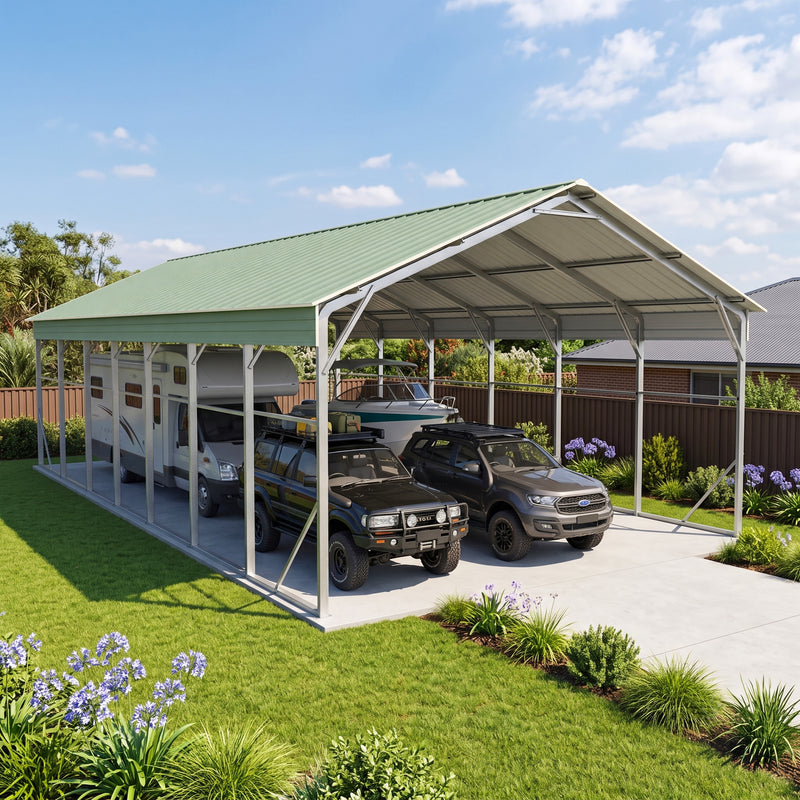Carport 6.23 x 12.19 x 4.27 m Vehicle Shelter