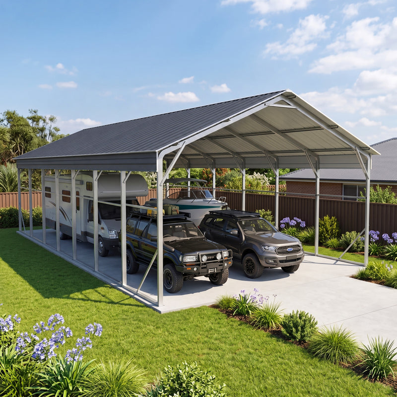 Carport 6.23 x 12.19 x 4.27 m Vehicle Shelter