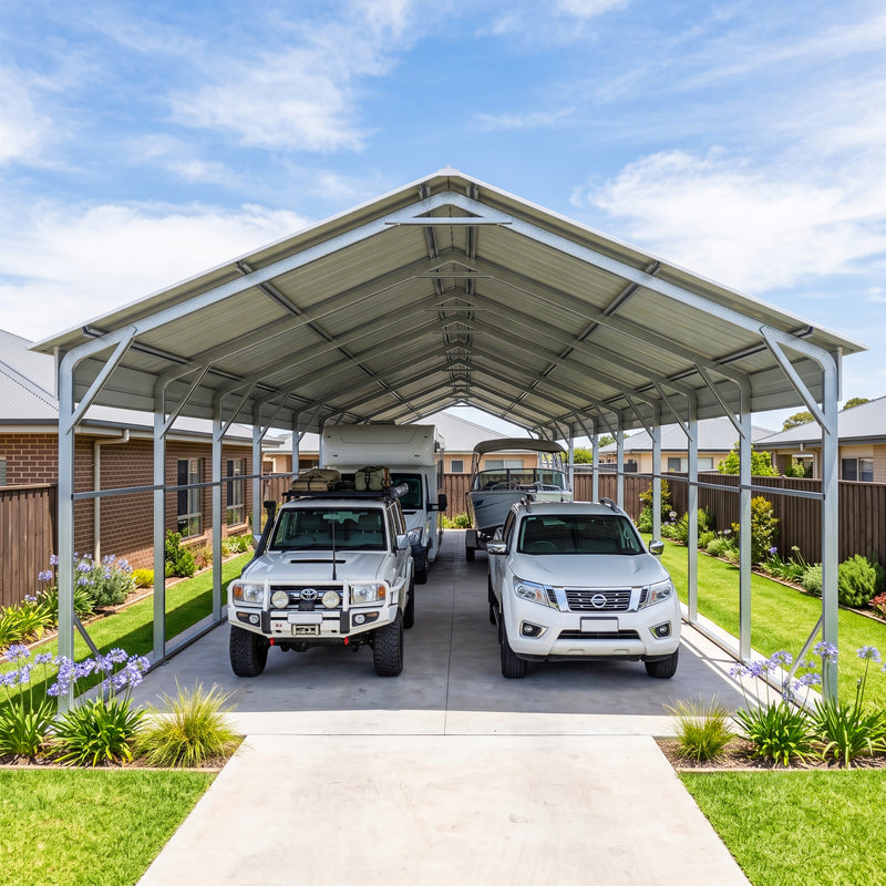 Carport 6.23 x 13.7m x 4.27m Vehicle Shelter