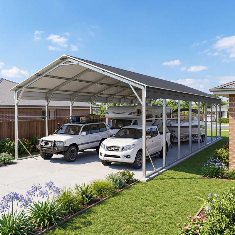 Carport 6.23 x 13.7m x 4.27m Vehicle Shelter