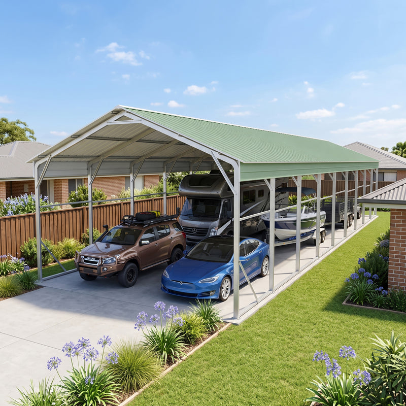Carport 6.23 x 15.24m x 4.27m Vehicle Shelter