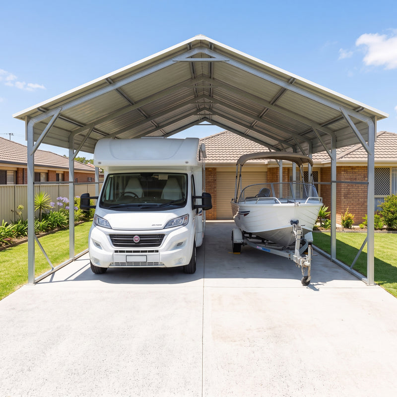 Carport 6.23 x 7.6 x 4.27m Backyard Boat Portable Vehicle Shelter