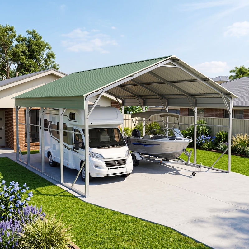 Carport 6.23 x 7.6 x 4.27m Backyard Boat Portable Vehicle Shelter