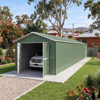 Double Barn Door Garage Shed 10.64m x 3.6m x 3m (Gable) Workshop with 7 Frames EXTRA High