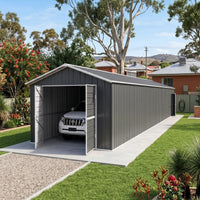 Double Barn Door Garage Shed 10.64m x 3.6m x 3m (Gable) Workshop with 7 Frames EXTRA High