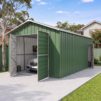 Garage 6m x 3.6m x 3m Double Barn Door Workshop Shed EXTRA High 4 Frames