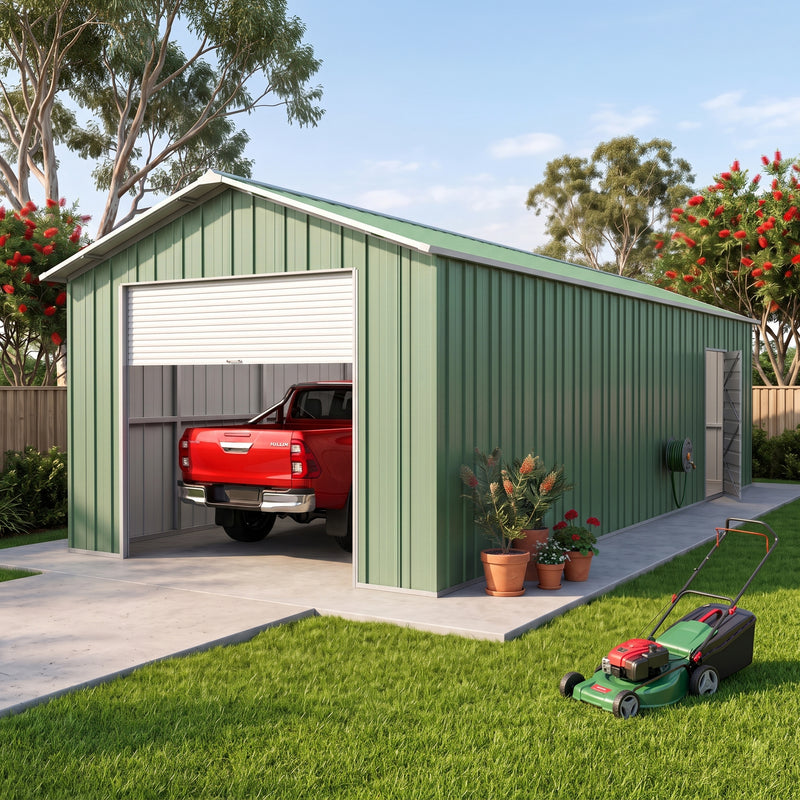 Garage 7.6m x 3.6m x 3m Roller Door Shed Workshop