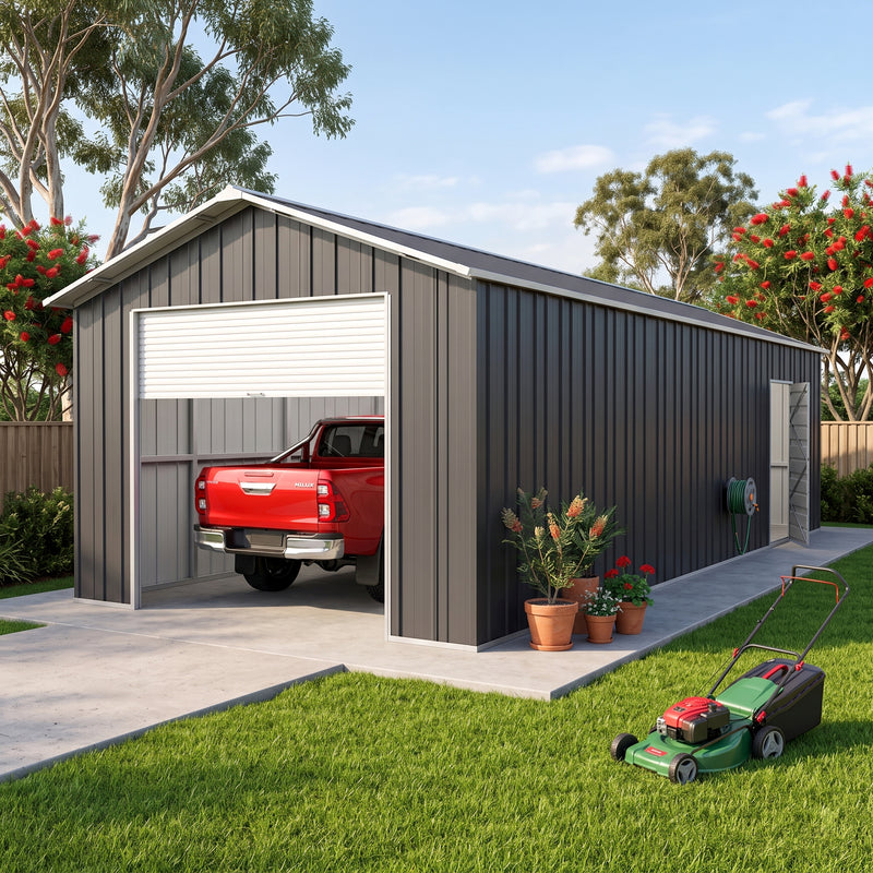 Garage 7.6m x 3.6m x 3m Roller Door Shed Workshop