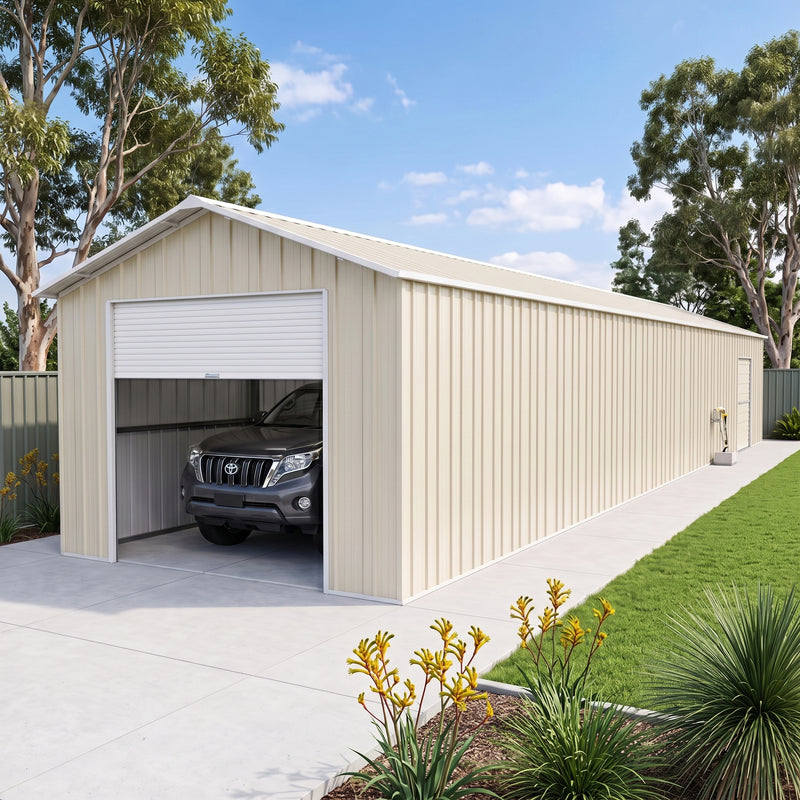 Roller Door Garage Shed 9.1m x 3.6m x 3m (Gable) Workshop