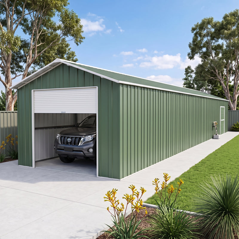 Roller Door Garage Shed 9.1m x 3.6m x 3m (Gable) Workshop