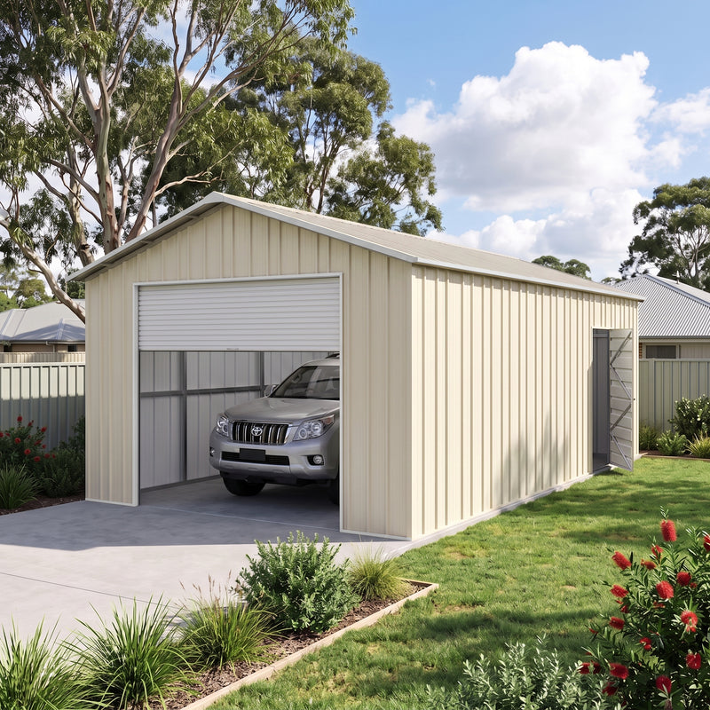 Garage Shed 7.21m x 4.17m x 3.24m with Roller Door
