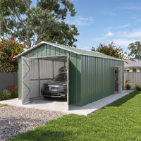 Garage Shed 7.21m x 4.17m x 3.24m Barn Door Workshop + Side PA Door with 4 Frames EXTRA High
