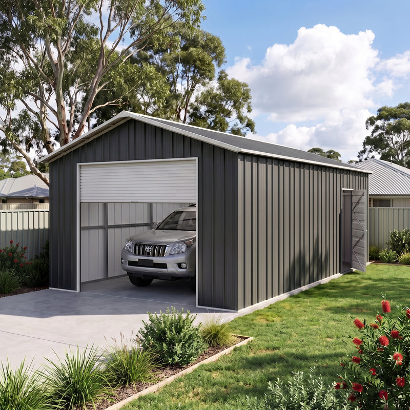 Garage Shed 7.21m x 4.17m x 3.24m with Roller Door