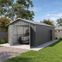Garage Shed 7.21m x 4.17m x 3.24m Barn Door Workshop + Side PA Door with 4 Frames EXTRA High