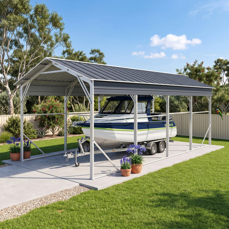 Carport 3.6 x 7.6m x 3.51m (Gable) Backyard Boat Portable Vehicle Shelter