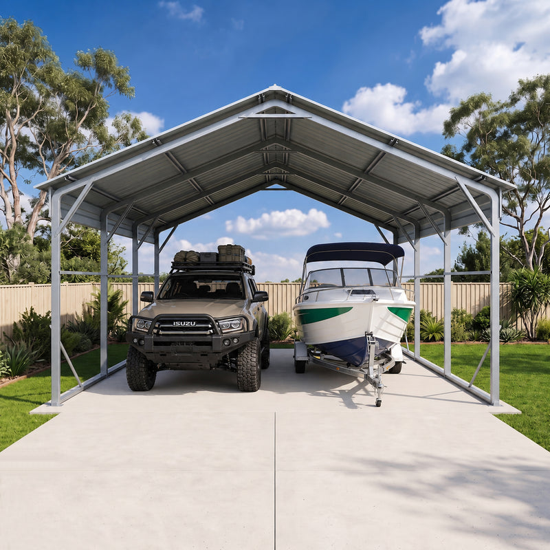 Carport 6.23m x 6.08m x 4.27m (Gable) Backyard Boat Portable Vehicle Shelter