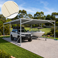 Carport 6m x 6m Vehicle Shelter Skillion Steel Double Carport plus 80X40MM Tube