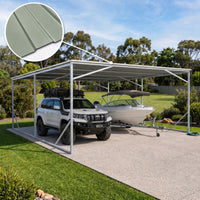 Carport 6m x 6m Vehicle Shelter Skillion Steel Double Carport plus 80X40MM Tube