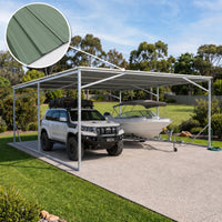 Carport 6m x 6m Vehicle Shelter Skillion Steel Double Carport plus 80X40MM Tube