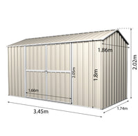 Garden Shed 3.45m x 1.75m x 2.4m Gable Roof