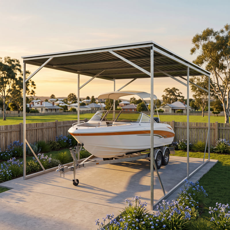 Vehicle Shelter 2.6m x 6m x 2.8m Steel Carport