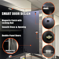 UltraTools 3100mm x 580mm x 2020mm Black Semi-Industrial Workshop Garage Storage Cabinet Set