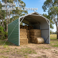 Single Carport 3.4m Wide x 6.03m Long with Enclosed Side Walls