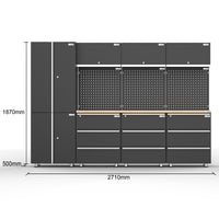 Garage Workbench & Cabinet System - UltraTools 2710mm x 500mm x 1870mm