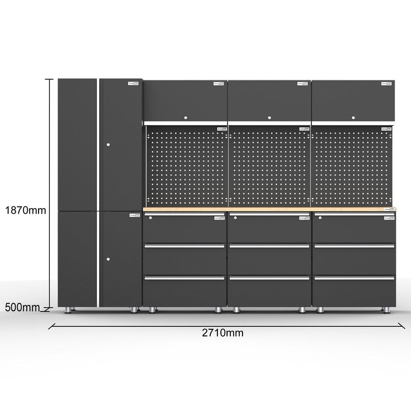 Garage Workbench & Cabinet System - UltraTools 2710mm x 500mm x 1870mm