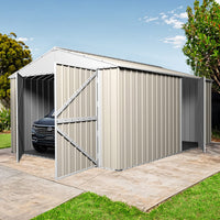 Garage Shed 3.45m x 5.15m x 2.4m with Double Barn Door Workshop