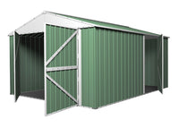 Garage Shed 3.45m x 5.15m x 2.4m with Double Barn Door Workshop