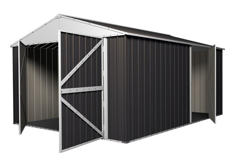 Garage Shed 3.45m x 5.15m x 2.4m with Double Barn Door Workshop