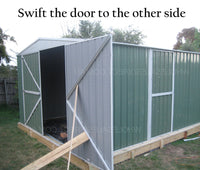 Garage Shed 3.45m x 5.15m x 2.4m with Double Barn Door Workshop