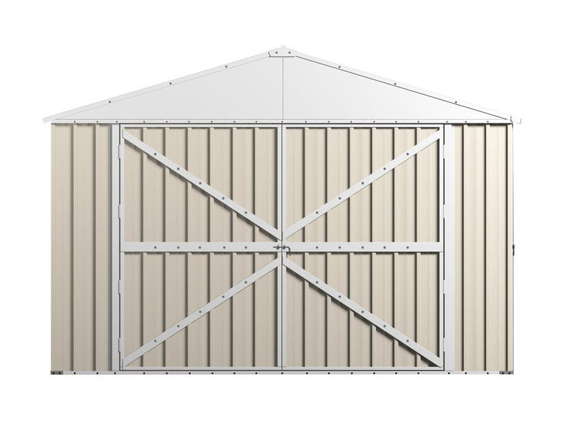 Garage Shed 6m x 3.45m x 2.4m (Gable) Double Barn Door Workshop with 4 Internal Trusses