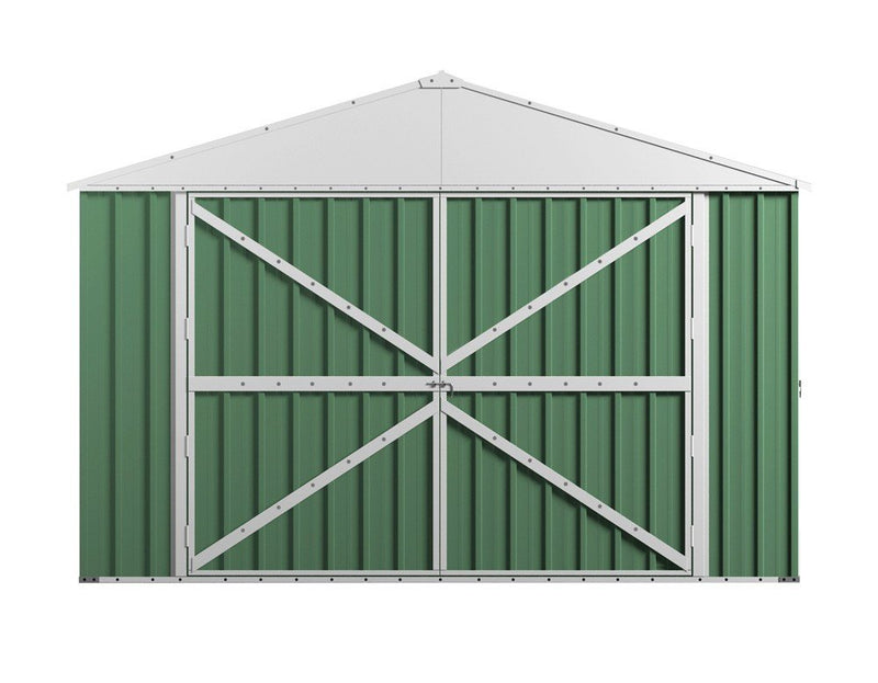 Garage Shed 6m x 3.45m x 2.4m (Gable) Double Barn Door Workshop with 4 Internal Trusses