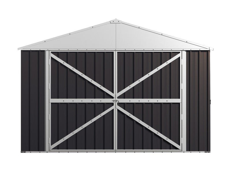Garage Shed 6m x 3.45m x 2.4m (Gable) Double Barn Door Workshop with 4 Internal Trusses