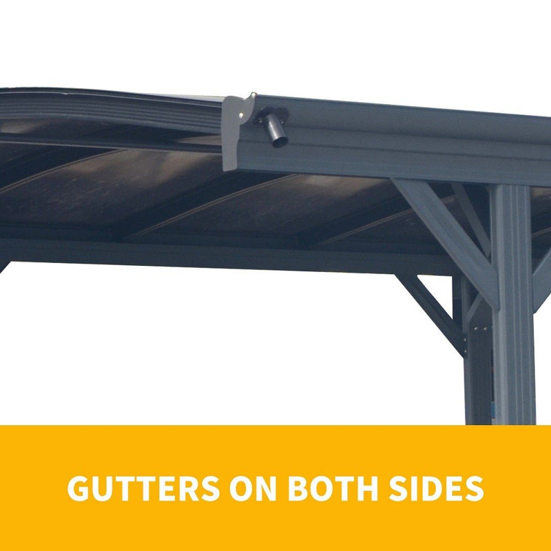 Carport 3m x 5.7m x 2.57m AluFrame 8mm PolyUV Roof