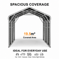 Single Carport 3.4m Wide x 6.03m Long with Enclosed Side Walls