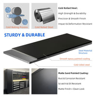 UltraTools 1500mm x 550mm x 2025mm Black Workshop Garage Storage Cabinet Set