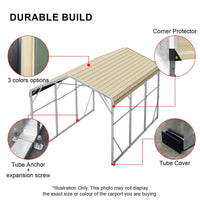 Double Carport 6m x 10.53m x 4.14m Backyard Portable Vehicle & Boat Shelter with Wrapped Roof