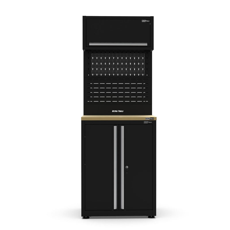 UltraTools 750mm x 550mm x 2025mm Black Economy 2 Door Cabinet Tower