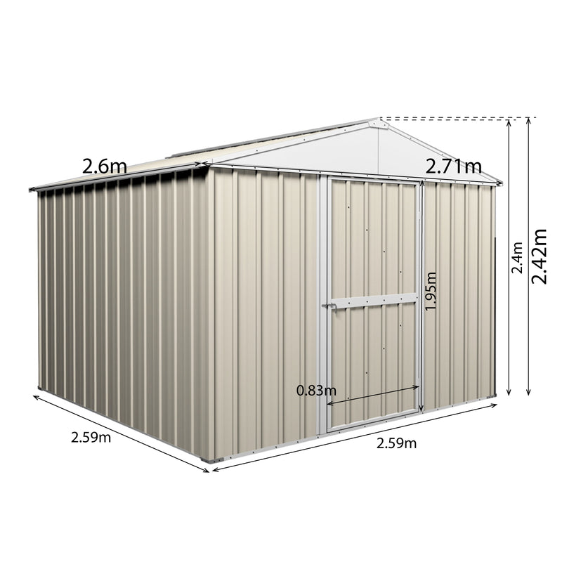 Garden Shed 2.6m x 2.6m x 2.4m