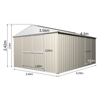 Garden Shed 3.45m x 4.3m x 2.4m Workshop (Extra High)