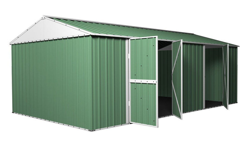 Garden Shed 3.5m x 6m x 2.3m Workshop Side Double doors + PA door