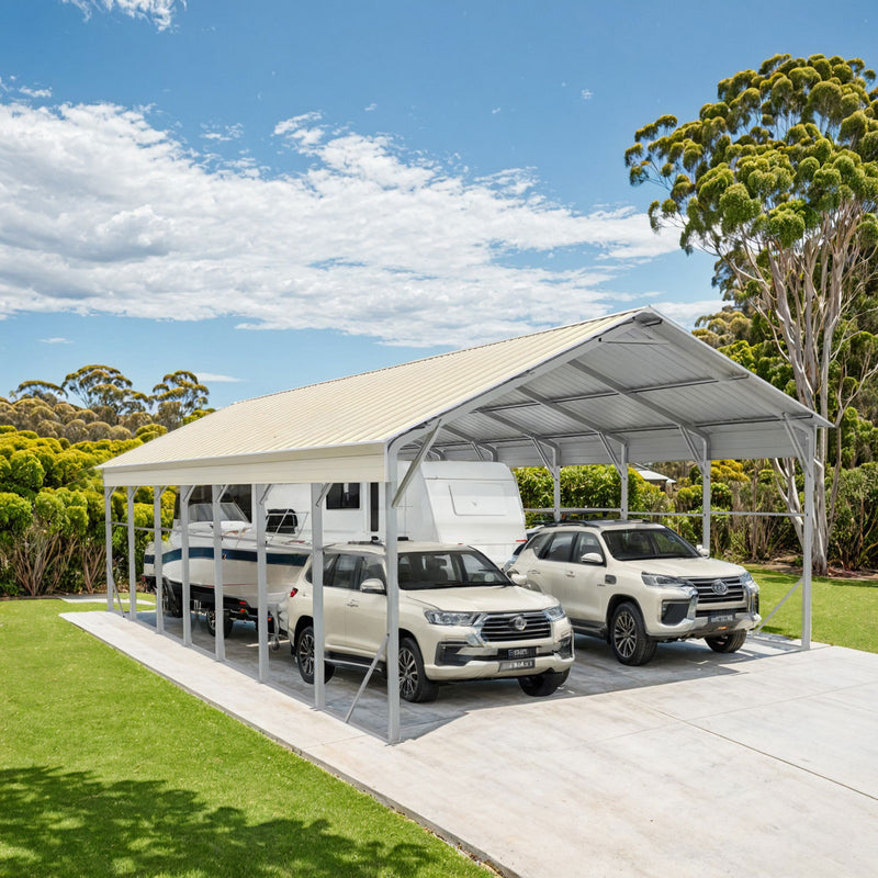 Carport 6.23 x 12.19 x 4.27 m Vehicle Shelter