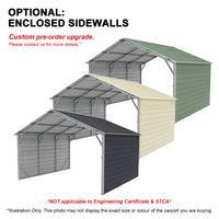 Carport 6.23 x 7.6 x 4.27m Backyard Boat Portable Vehicle Shelter